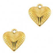 Ciondoli di metallo DQ cuore oro (privo di nichel)
