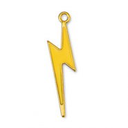 Ciondoli di metallo DQ fulmine giallo-oro (privo di nichel)