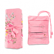 Portagioie da viaggio con fiori rosa