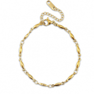 Bracciali in acciaio inossidabile ovale oro