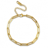 Bracciali in acciaio inossidabile maglia oro