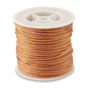 Cordoncino alla moda 2mm marrone crema