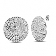 Pendientes Acero Inox tonda argento