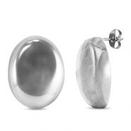 Pendientes Acero Inox ovale argento