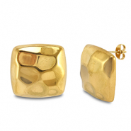 Pendientes Acero Inox quadrato oro