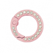 Componenti colorati anello bris&eacute; portachiavi rosa
