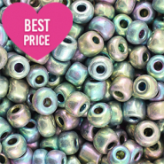 Perline di vetro rocailles 8/0 (3mm) multicolore galassia metallico luminoso