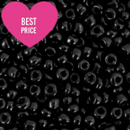 Perline di vetro rocailles 8/0 (3 mm) nero