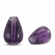 Perline in pietra naturale Ametista goccia viola