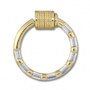 Metallo TQ in ottone chiusure tonda oro