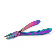 Beadsmith Chroma tronchese laterale con molla Titanio arcobaleno