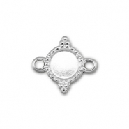 BY31® Distanziatore in acciaio inossidabile con castone per SS20 fondo piatto argento
