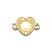 BY31® Distanziatore in acciaio inossidabile con castone per SS16 fondo piatto oro