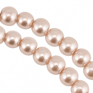 Perline di vetro con effetto perlato 4mm marrone beige