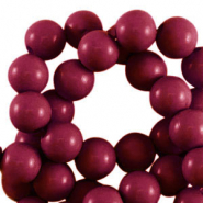 Perline in acrilico 6 mm lucido rosso ciliegia