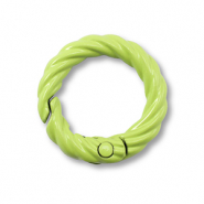 Componenti colorati anello bris&eacute; portachiavi verde