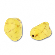 Perline di ceramica irregolare giallo
