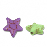 Perline di ceramica stella multicolore
