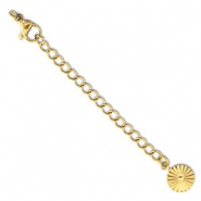 Componenti in acciaio inossidabile allungatrice set fiore con chiusura moschettone oro
