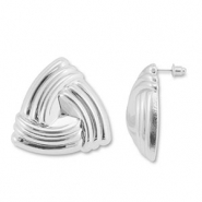 Orecchini alla moda triangolo argento