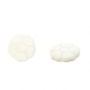 Perline di conchiglia fiore bianco (colore naturale)