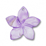 Ciondolo di conchiglia fiore viola
