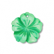 Ciondolo di conchiglia fiore verde