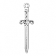 Ciondoli di metallo DQ spada argento antico (privo di nichel)