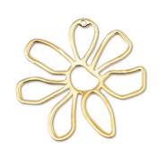 Ciondoli di metallo DQ fiore oro (privo di nichel)
