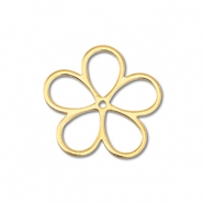 Ciondoli di metallo DQ fiore oro (privo di nichel)