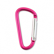 Componenti colorati anello bris&eacute; portachiavi rosa magenta lucido