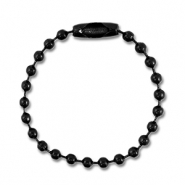 Componenti colorati anello catena a palline con chiusura nero