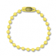 Componenti colorati anello catena a palline con chiusura giallo chiaro