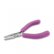 Beadalon pinza a punta piatta con molla viola-argento