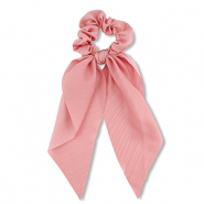Elastici per capelli con fiocco rosa corallo