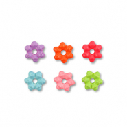 Perline di metallo smalto fiore multicolore