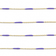 Componenti in acciaio inossidabile catena con barretta oro-viola