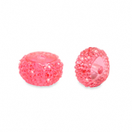 Perline in resina rondella 12mm rosa corallo