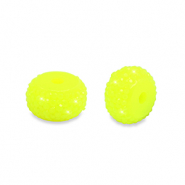 Perline in resina rondella 12mm giallo neon