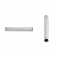 Perline in acciaio inossidabile tubo 9mm argento
