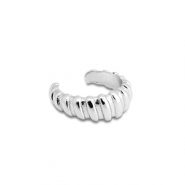 Orecchini in acciaio inossidabile ear cuff argento