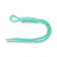 Portachiavi paracord turchese menta-bianco