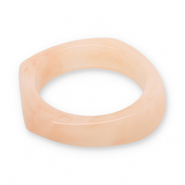 Bracciali bangle in resina pesca chiara