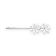 Accessori per capelli fermaglio per capelli margherite argento-bianco