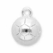 Ciondoli di metallo DQ calcio argento antico (privo di nichel)