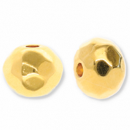Perline di metallo DQ sfaccettata oro (privo di nichel)