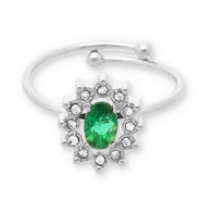 Anelli in acciaio inossidabile argento-verde