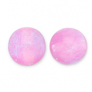 Perline in acrilico con glitterato 12 mm rosa lilla-turchese
