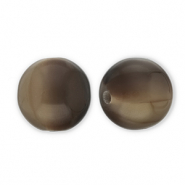 Perline in acrilico 12 mm grigio-marrone scuro