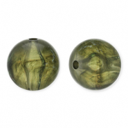 Perline in acrilico 12mm tonda verde oliva